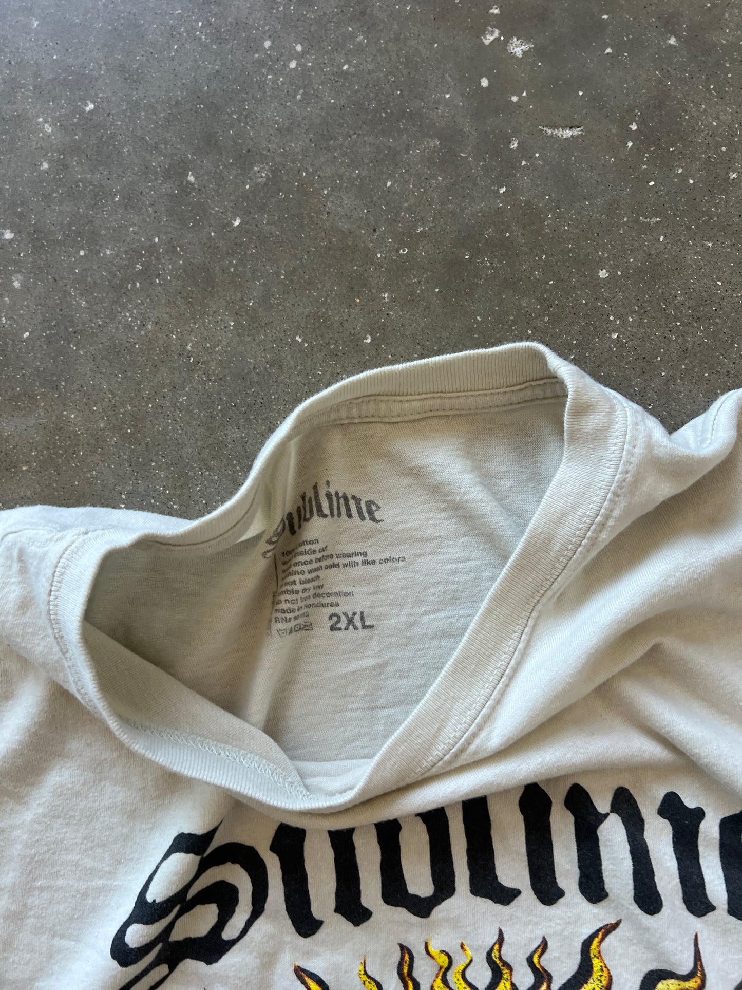 Vintage White Sublime Band Tee  - XXL