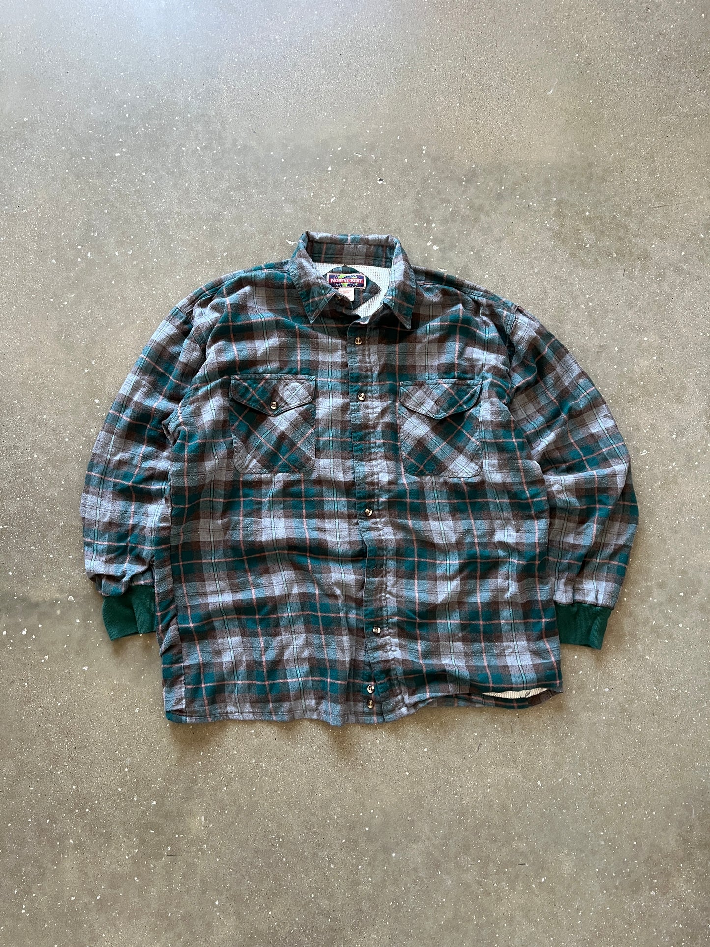 Vintage Green Northcrest Button Up Flannel - L