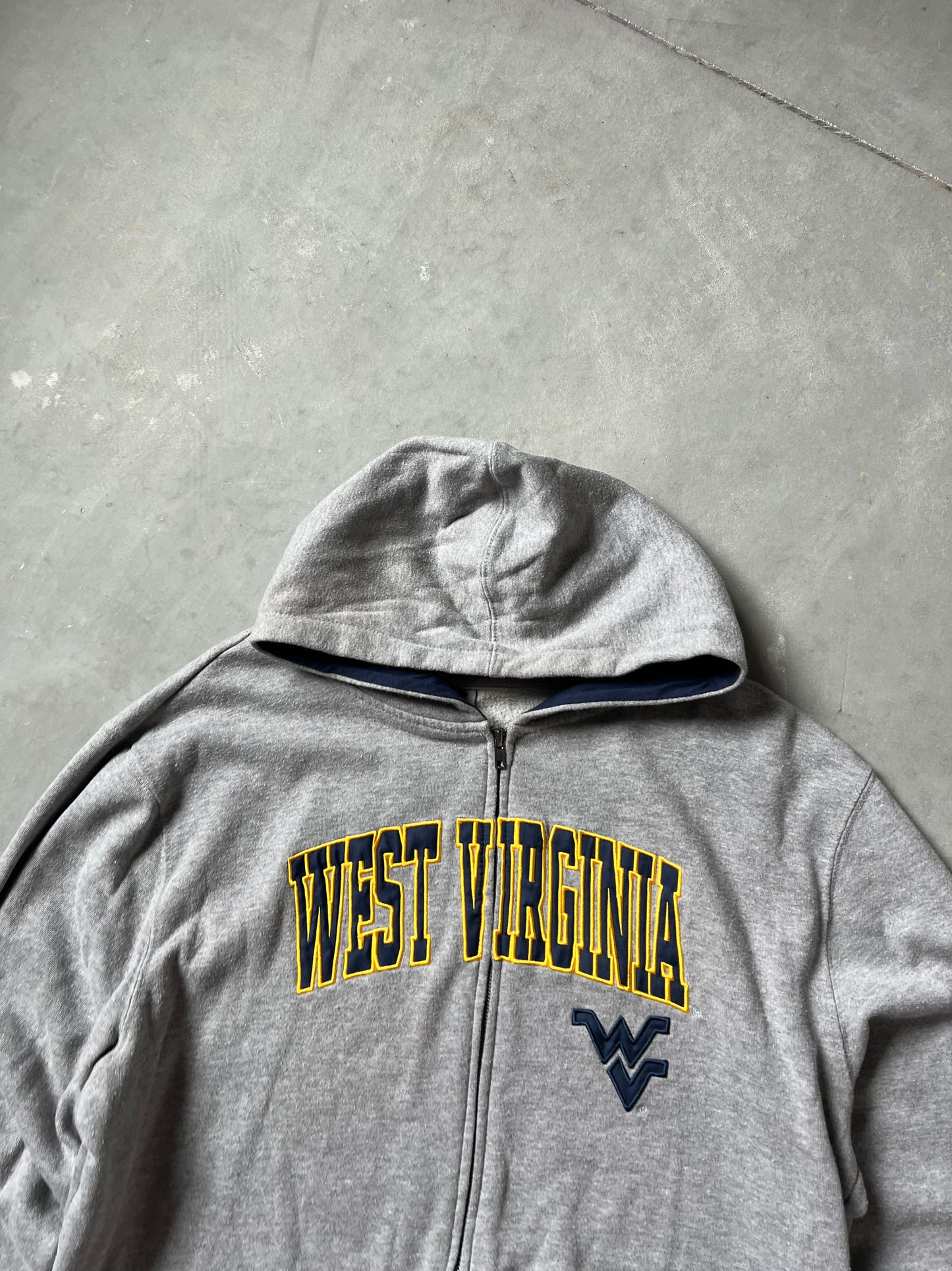Vintage Grey West Virginia Hoodie - XL