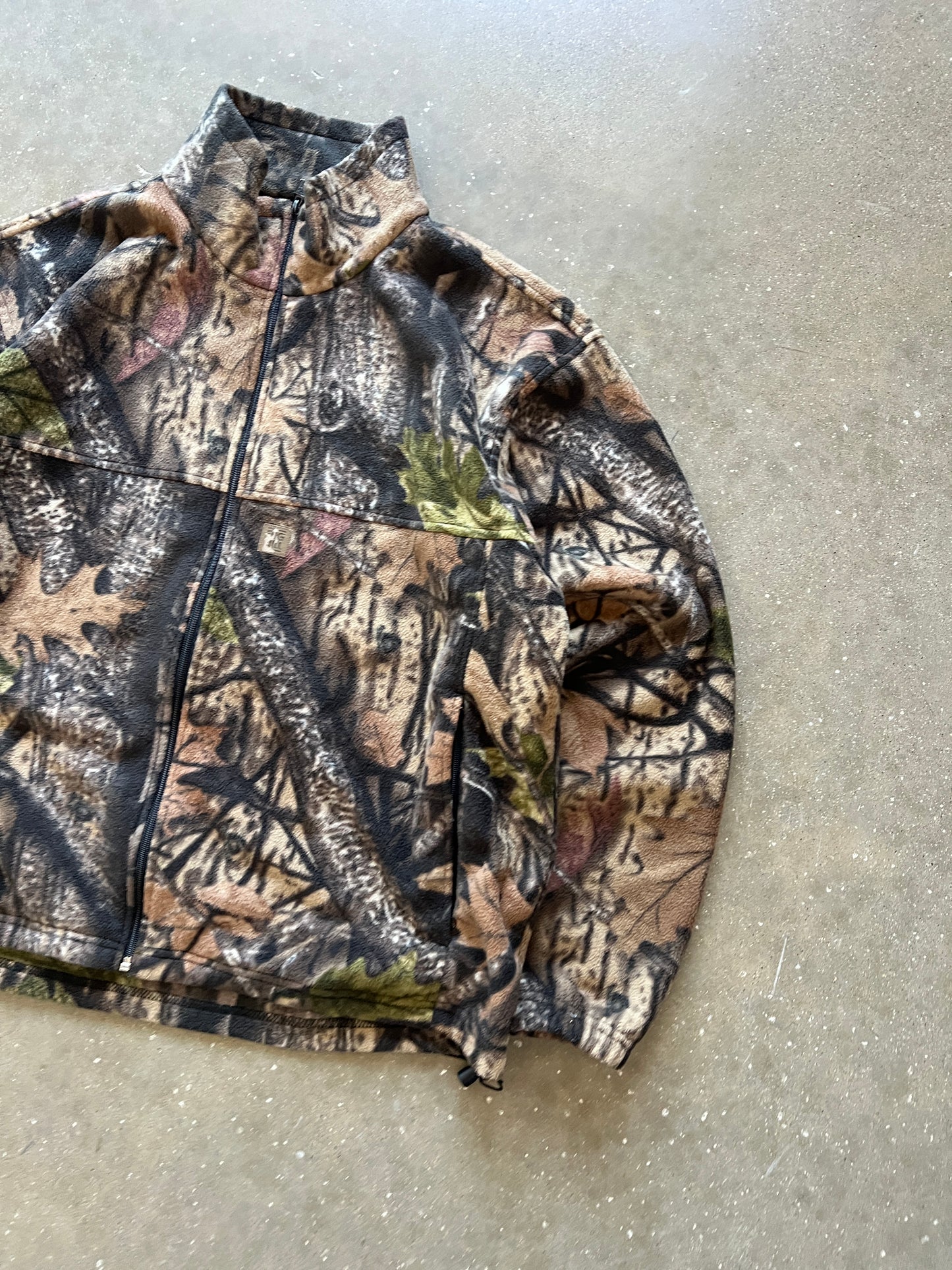 Vintage RealTree Camo Zip Up Fleece Jacket - XL