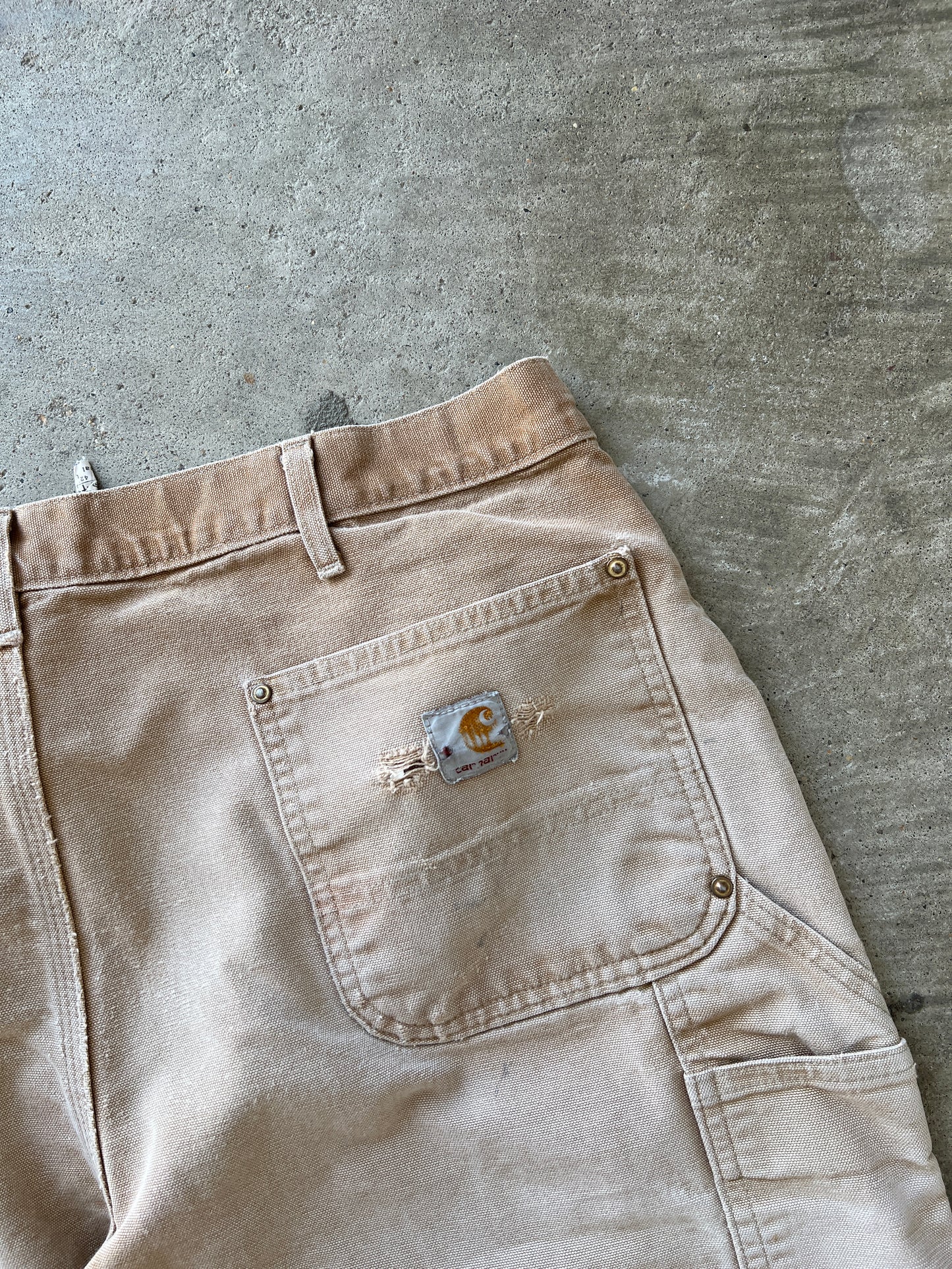 Vintage Tan Carhartt Double Knee Pants - 38x28