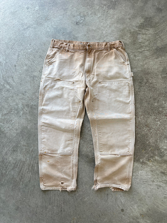 Vintage Tan Carhartt Double Knee Pants - 38x28