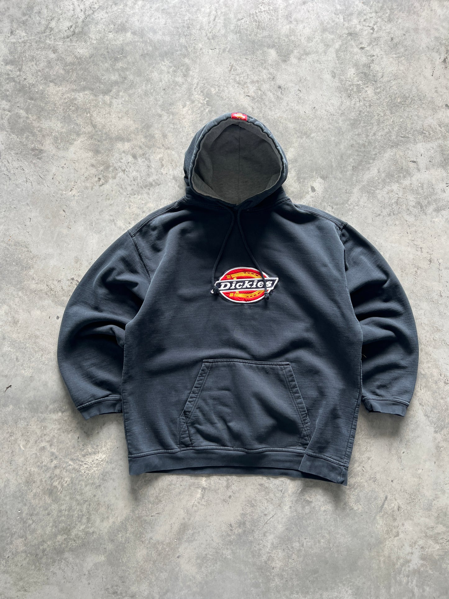 Vintage Distressed Black Dickies Hoodie - XL