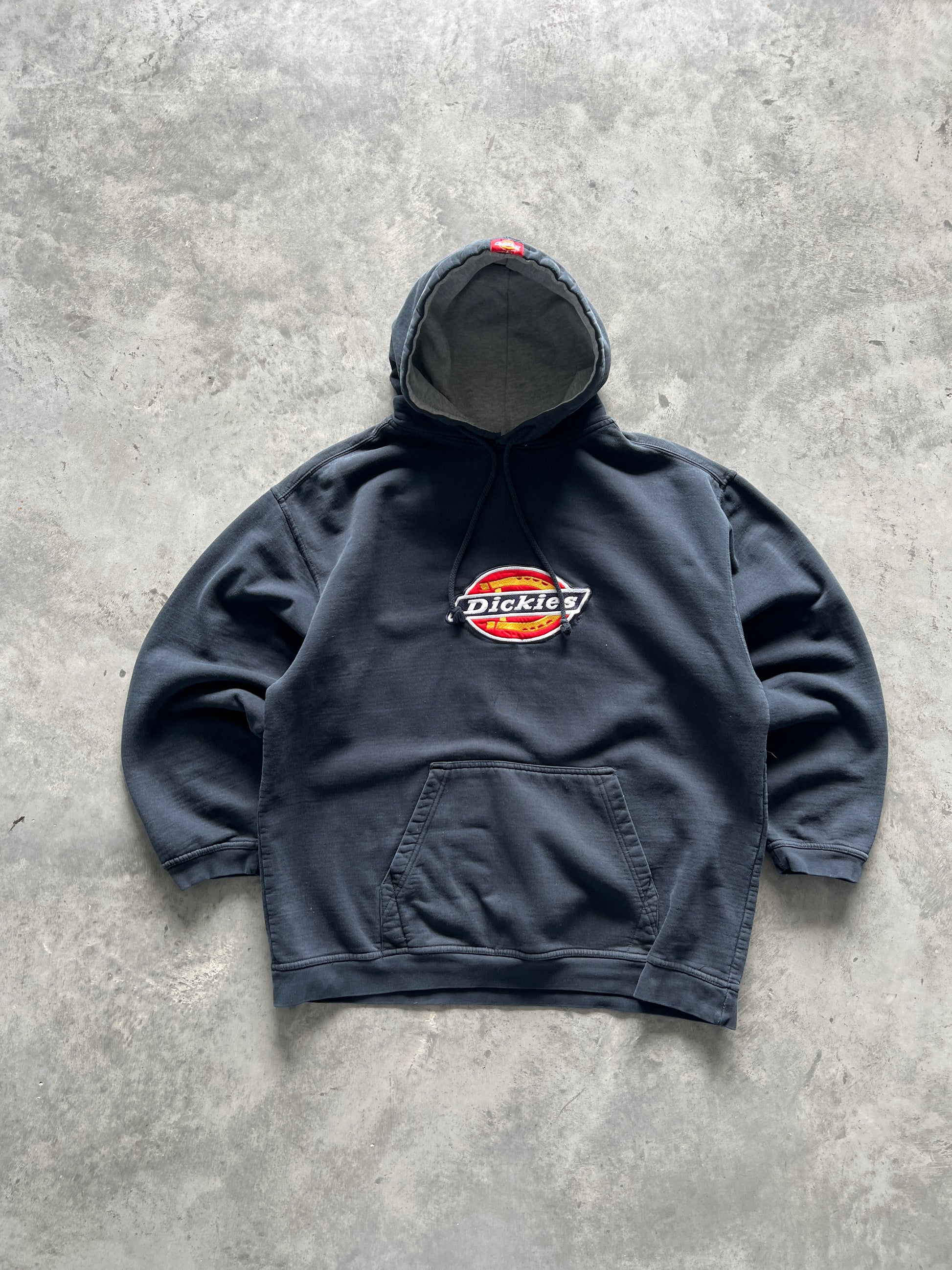 Vintage Distressed Black Dickies Hoodie - XL