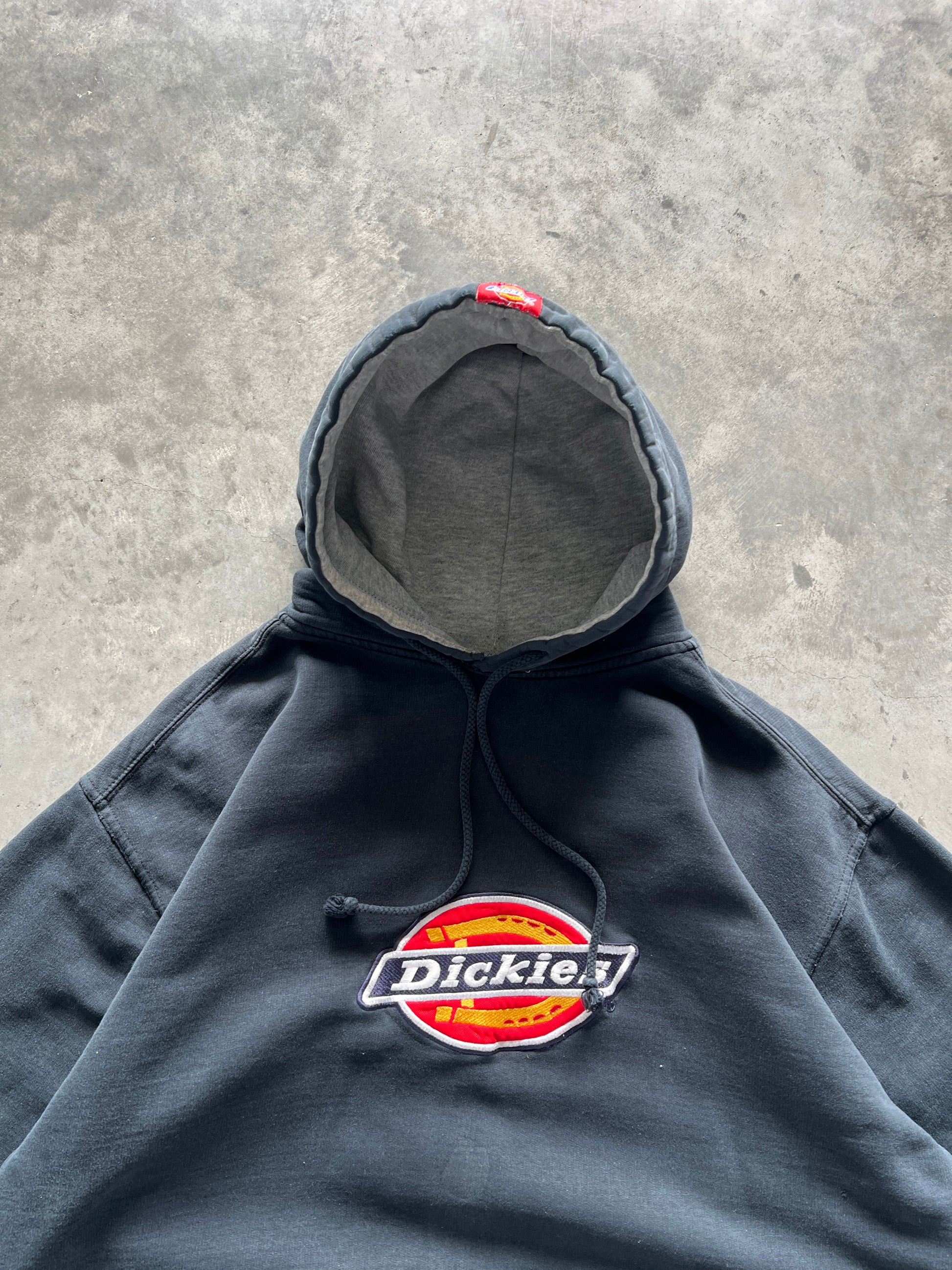 Vintage Distressed Black Dickies Hoodie - XL