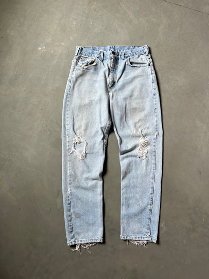 Vintage Faded Denim Blue Carhartt Pants - 34
