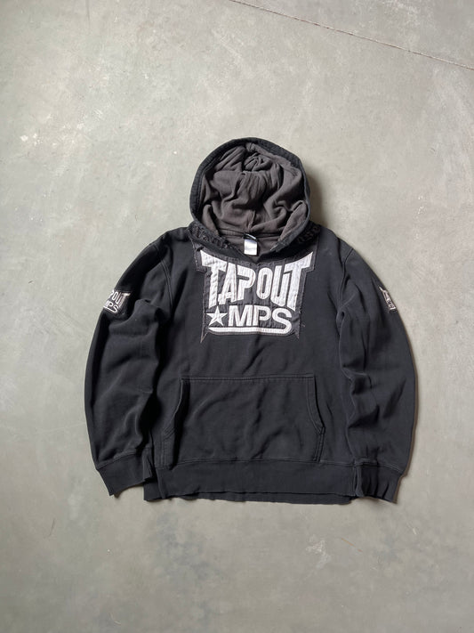 Vintage Black TAPOUT Y2k Hoodie - L