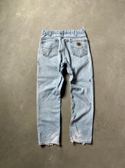 Vintage Faded Denim Blue Carhartt Jeans - 34