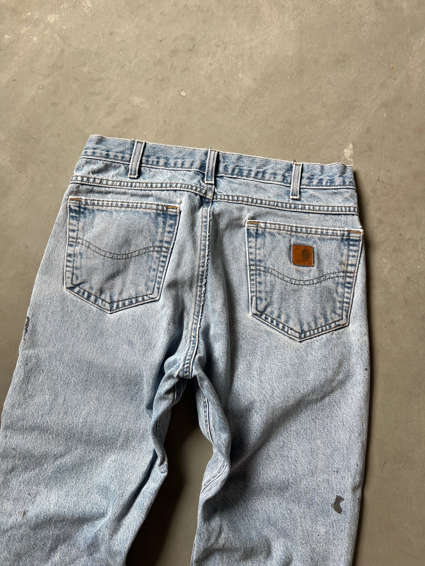 Vintage Faded Denim Blue Carhartt Jeans - 34