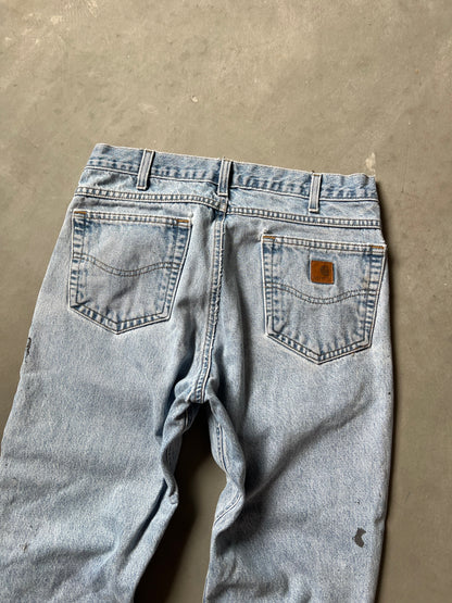 Vintage Faded Denim Blue Carhartt Jeans - 34