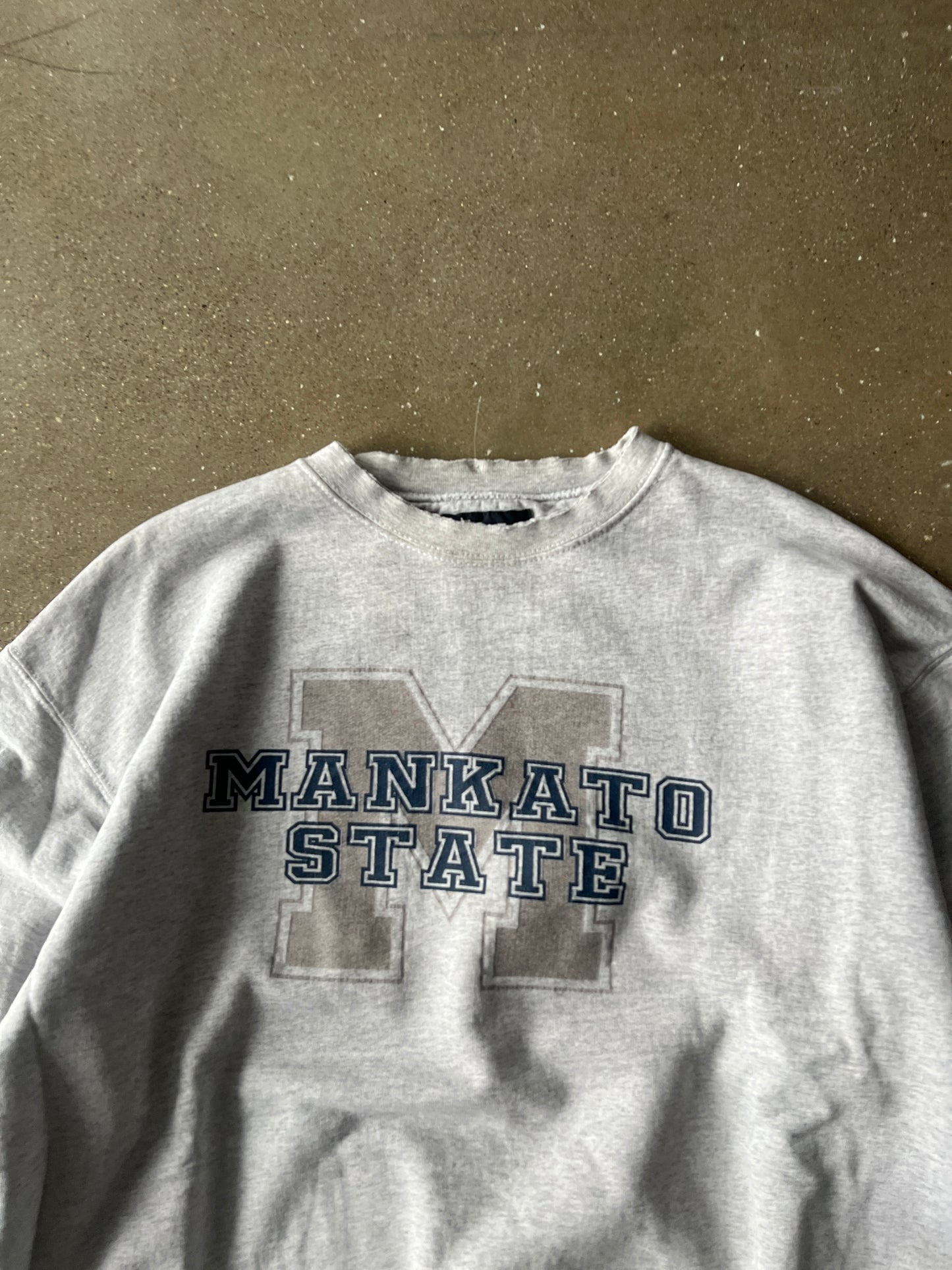 Vintage White Mankato State Jansport Crew - XL