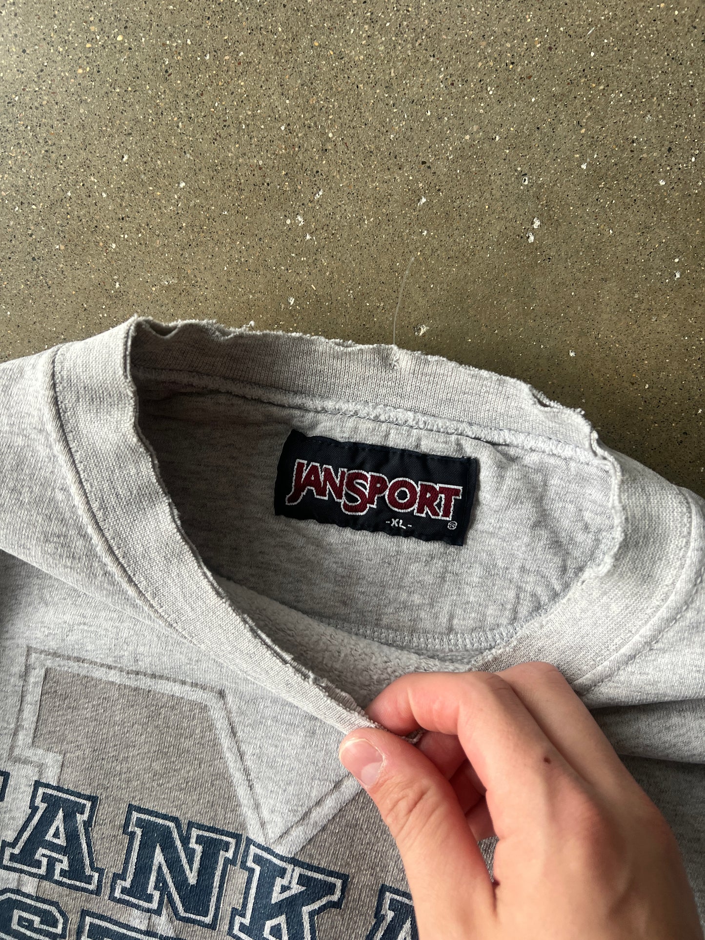 Vintage White Mankato State Jansport Crew - XL