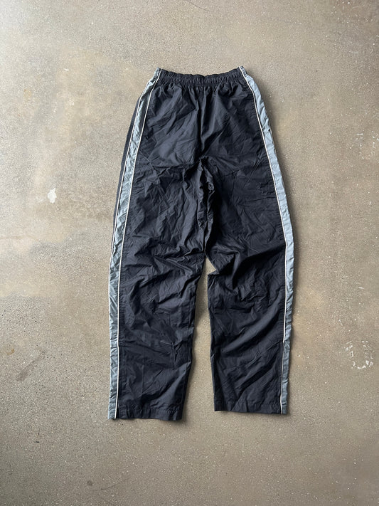 Vintage Black Baggy Stripped Track Pants - S