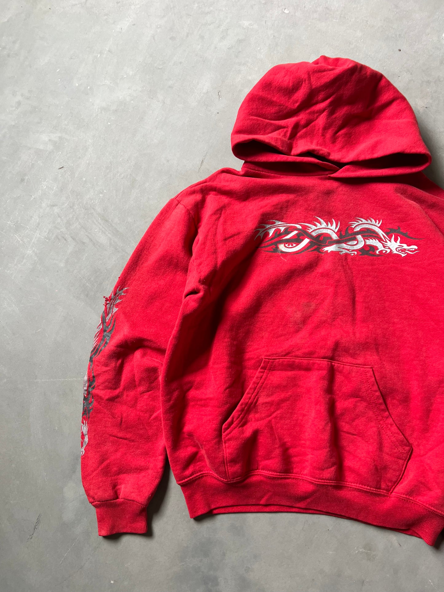 Vintage Red Dragon Hoodie - YL