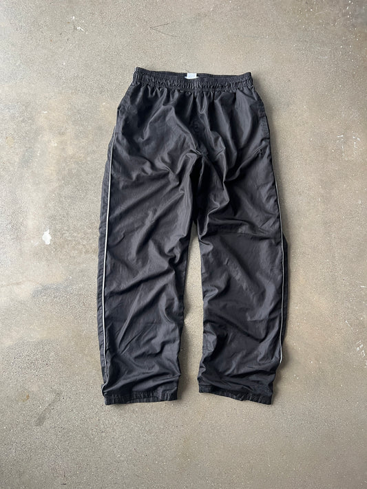 Vintage Black Baggy Stripped Track Pants - M