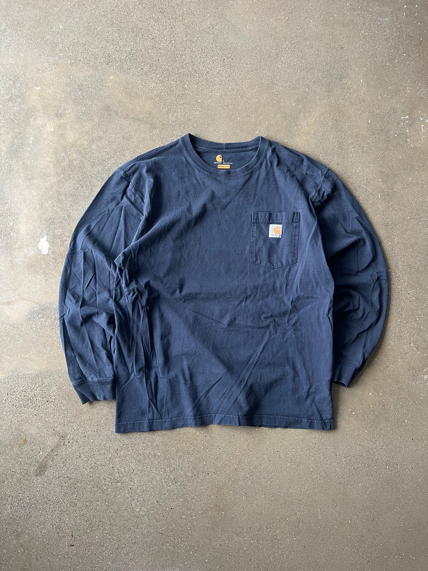 Vintage Navy Blue Carhartt Longsleeve Shirt - L