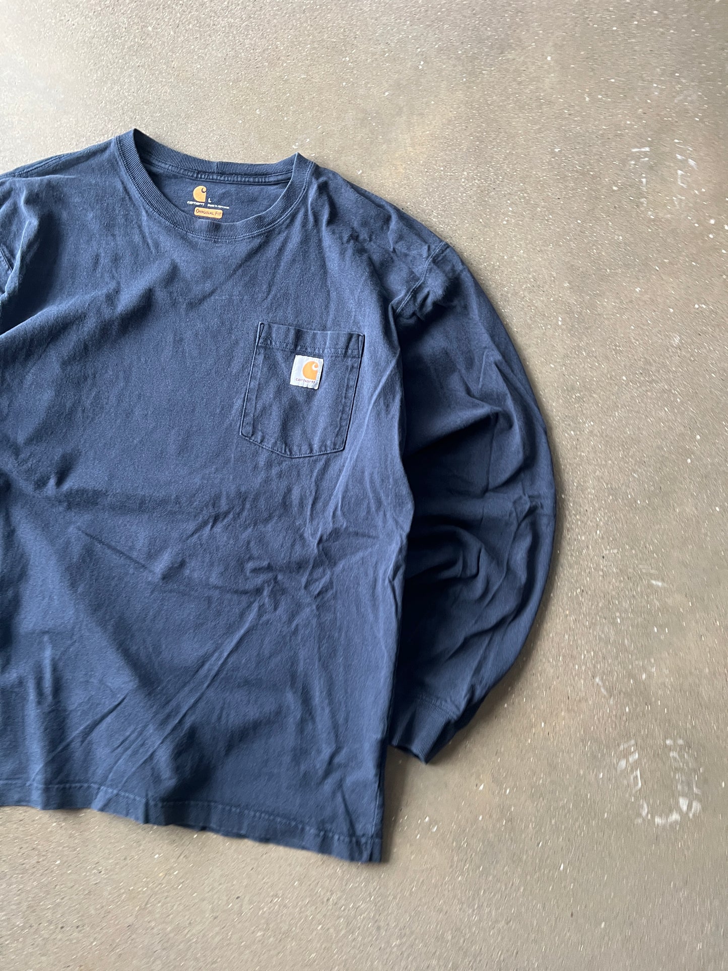 Vintage Navy Blue Carhartt Longsleeve Shirt - L