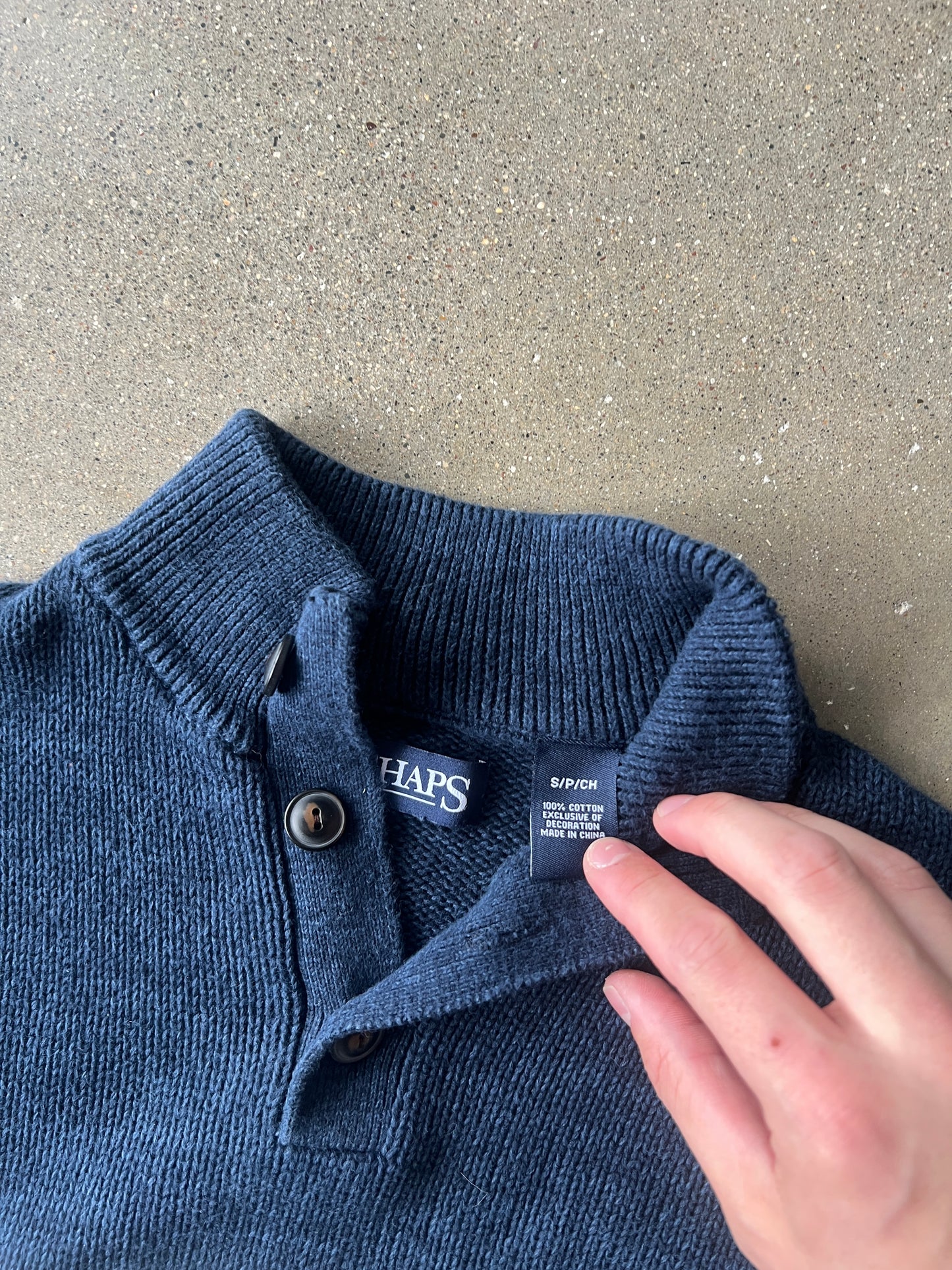 Vintage Navy Blue Chaps Sweater - S