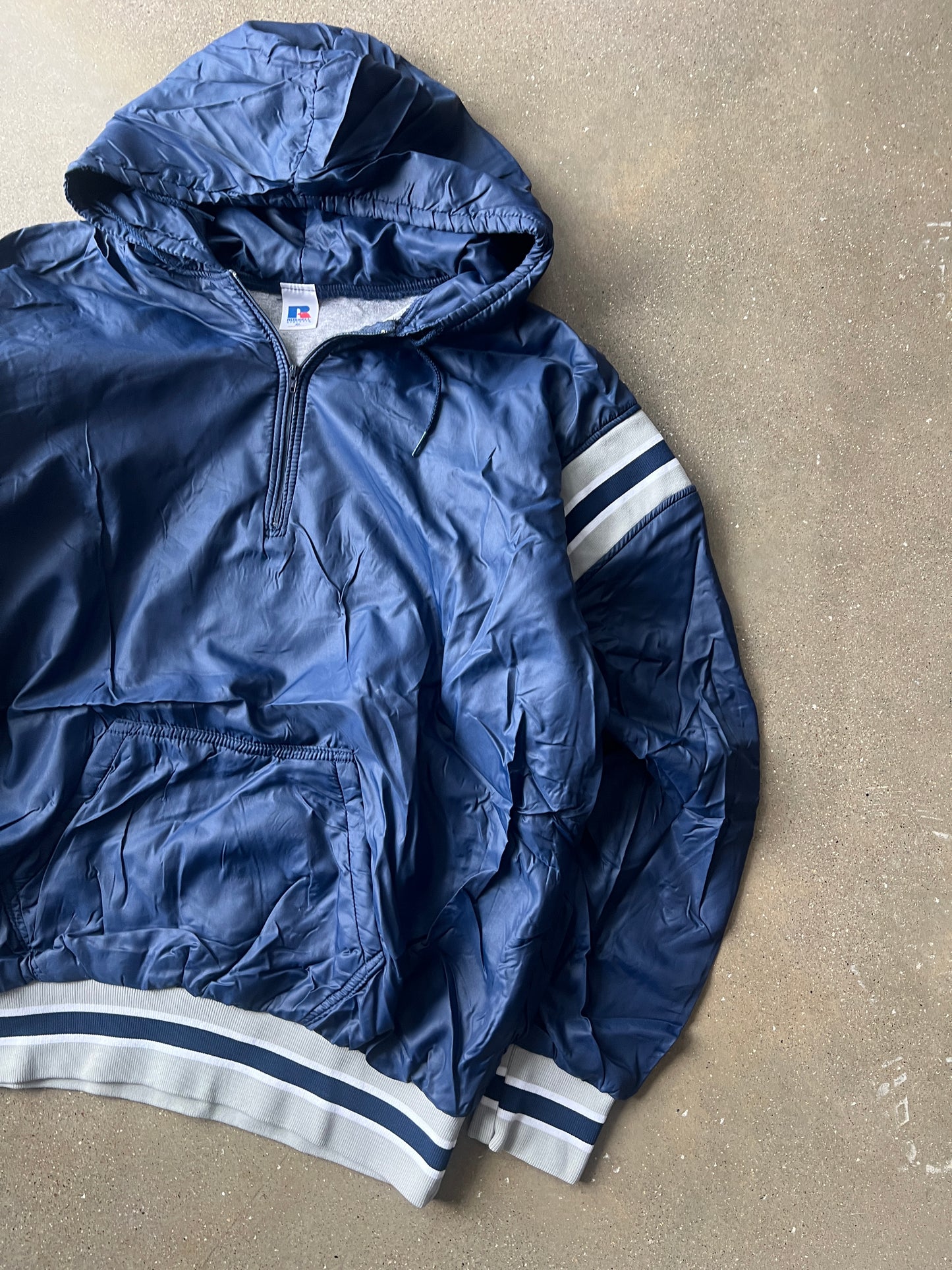 Vintage Navy Blue Russell Athletic Hoodie - XL