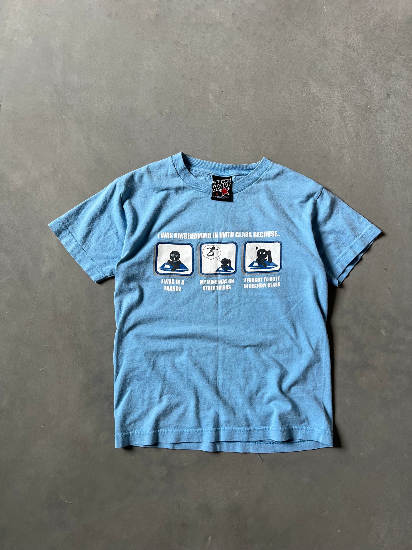 Blue Math Homework Top Heavy Tee - YM