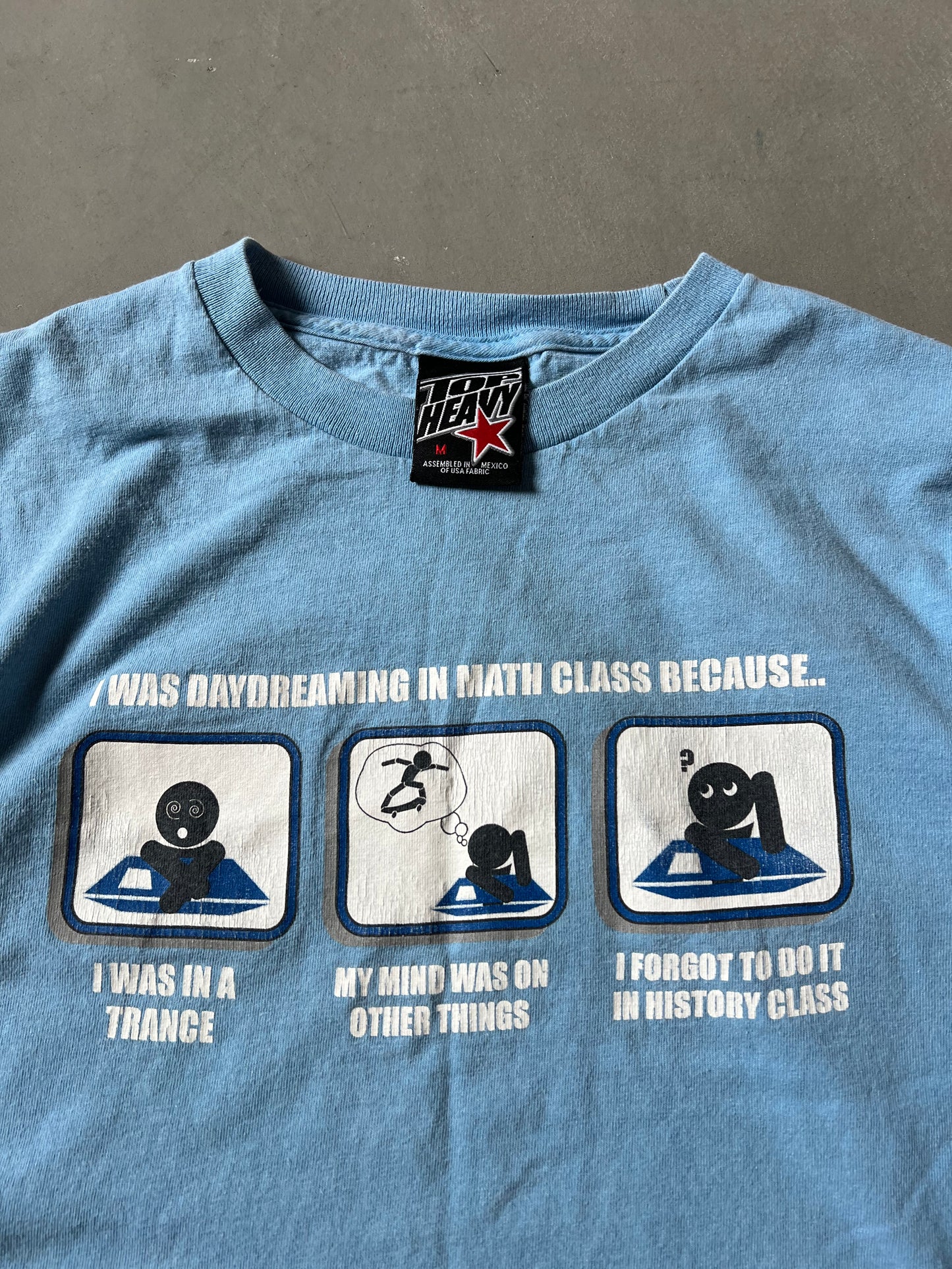 Blue Math Homework Top Heavy Tee - YM