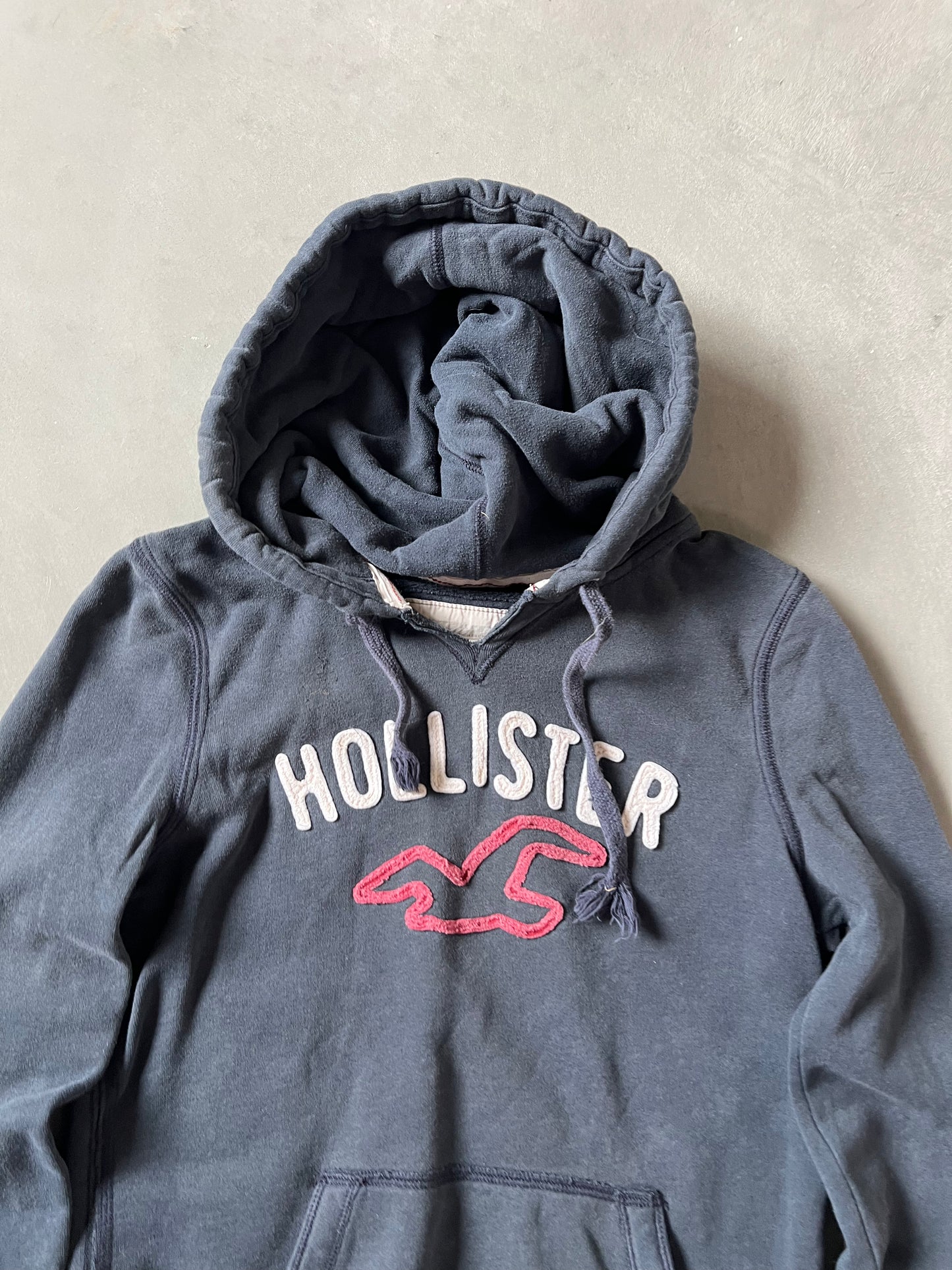 Vintage Navy Blue Hollister Hoodie - L