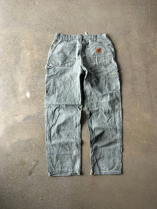 Vintage Faded Green Carhartt Carpenter Pants - 32