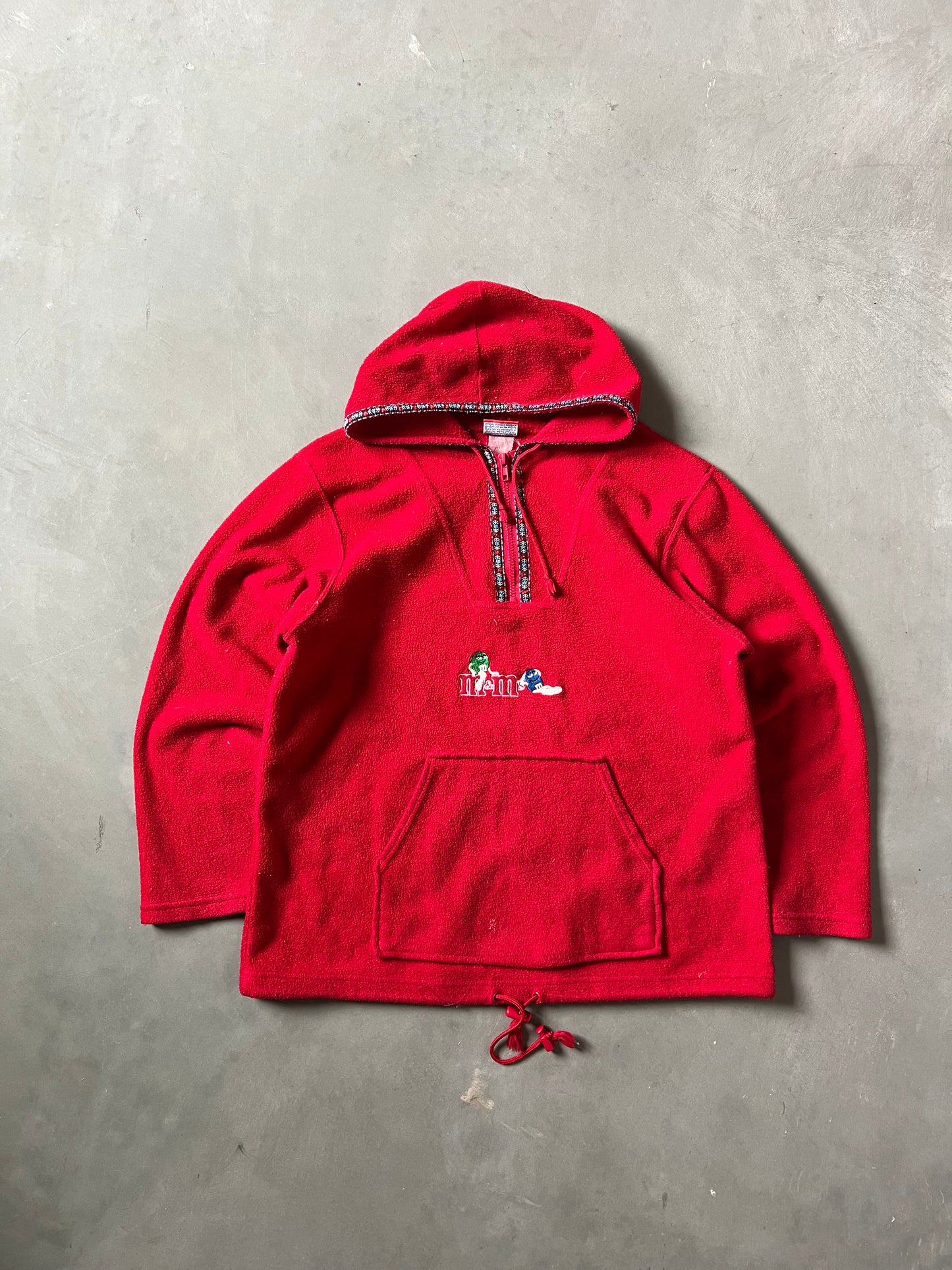 Vintage Red M&M's Fleece Hoodie - M