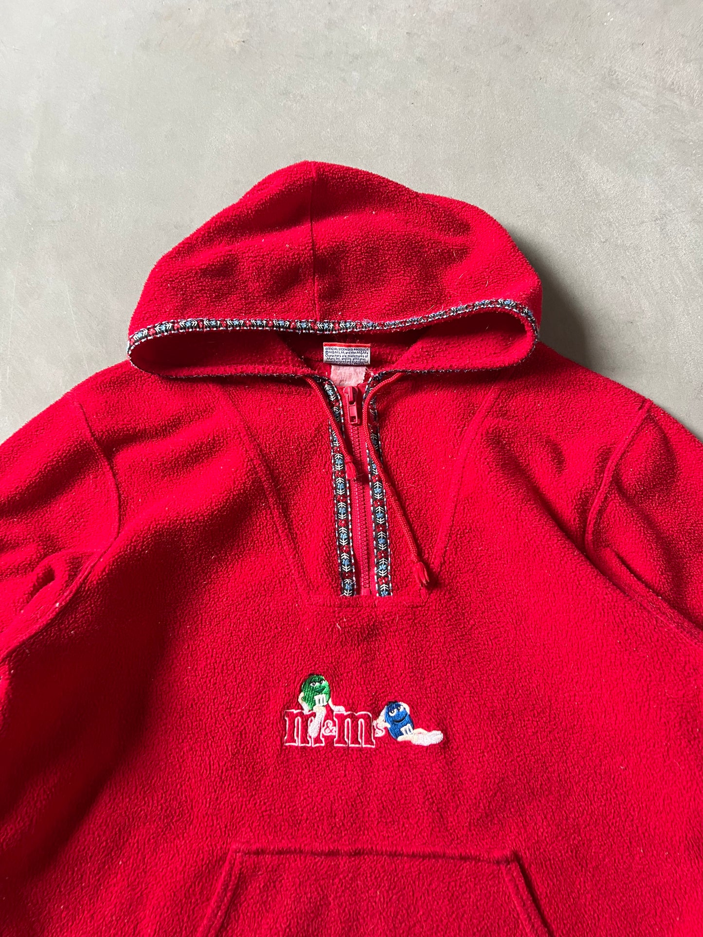 Vintage Red M&M's Fleece Hoodie - M