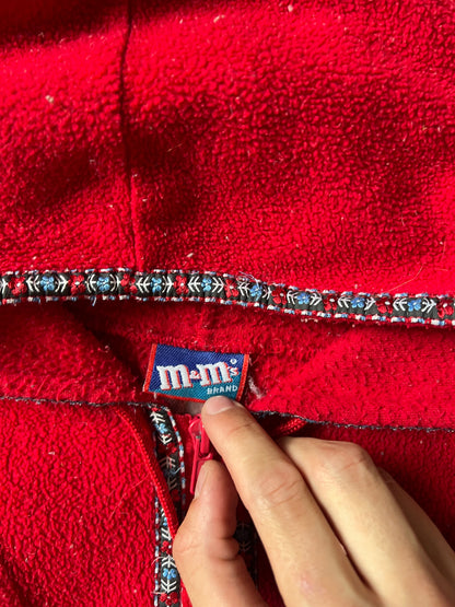 Vintage Red M&M's Fleece Hoodie - M