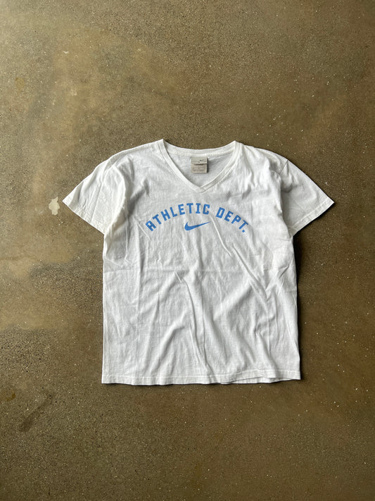 Vintage White Nike Spellout Shirt - M