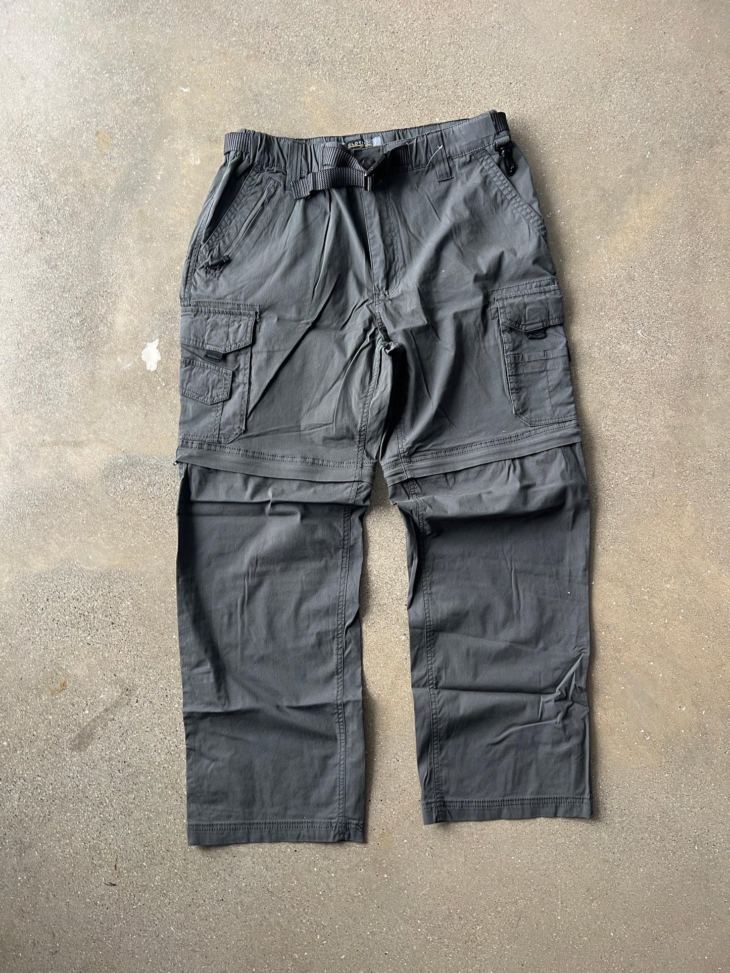 Vintage Grey Tactical Cargo Pants - 30