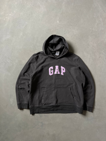 Vintage Grey Gap Spellout Hoodie - XXL