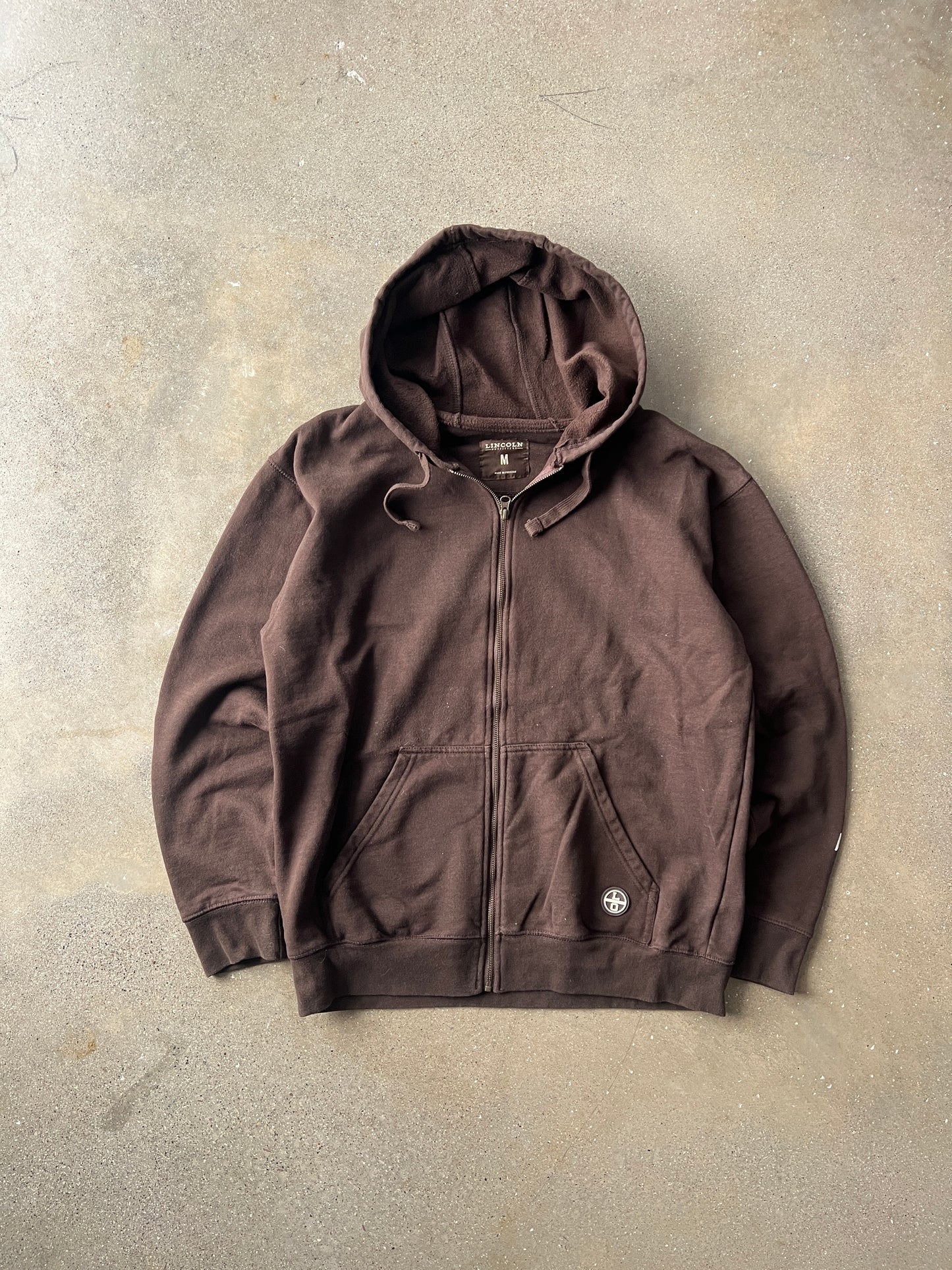 Vintage Black Blank 90s Zip Up Hoodie - M