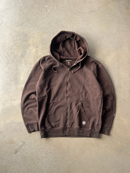 Vintage Black Blank 90s Zip Up Hoodie - M