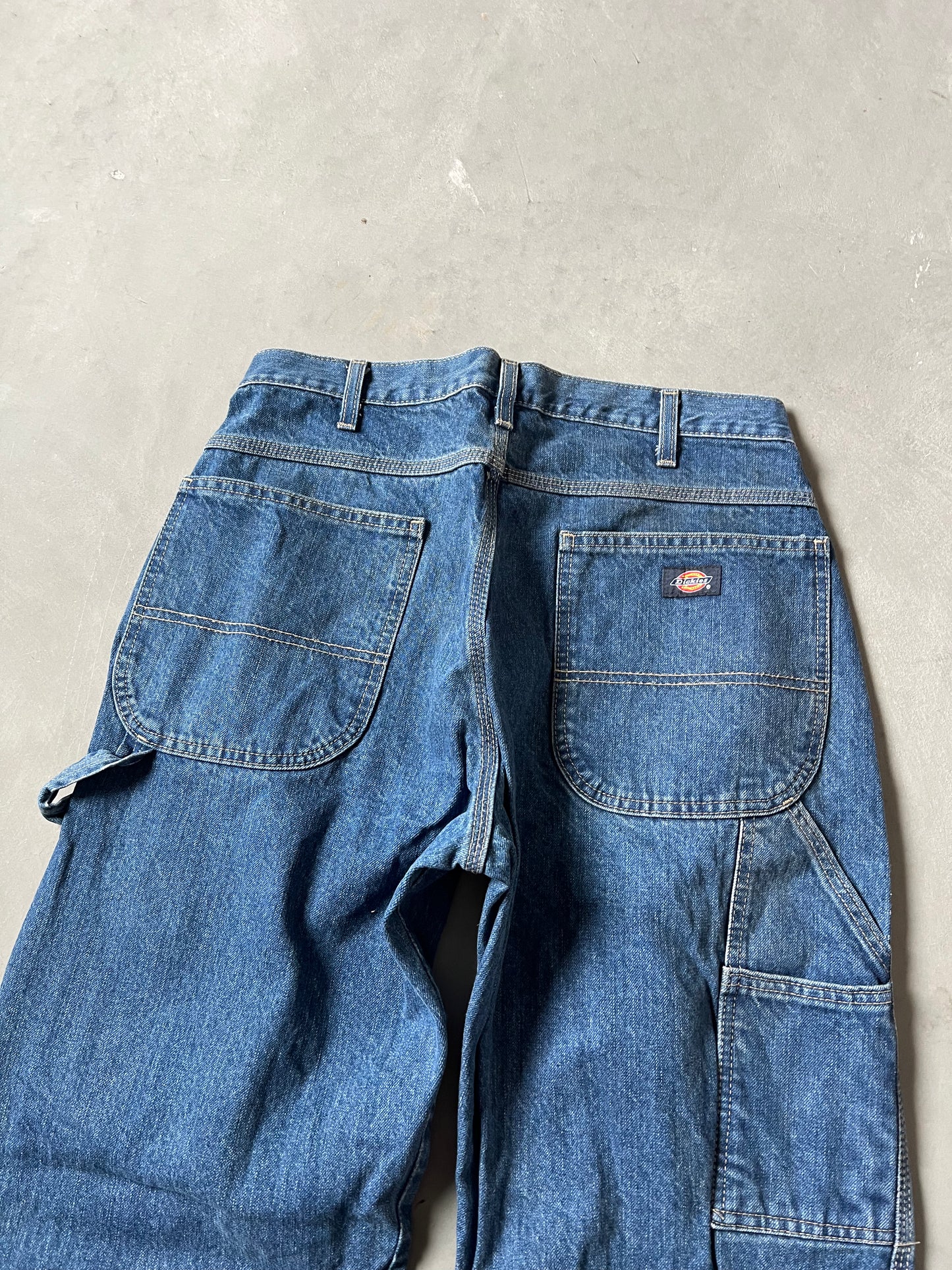 Vintage Dark Wash Dickie Carpenter Pants - 34