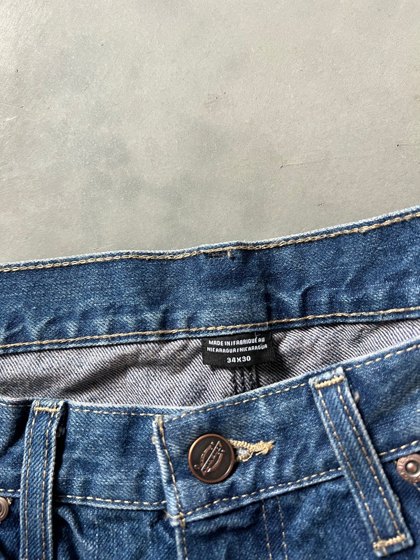 Vintage Dark Wash Dickie Carpenter Pants - 34