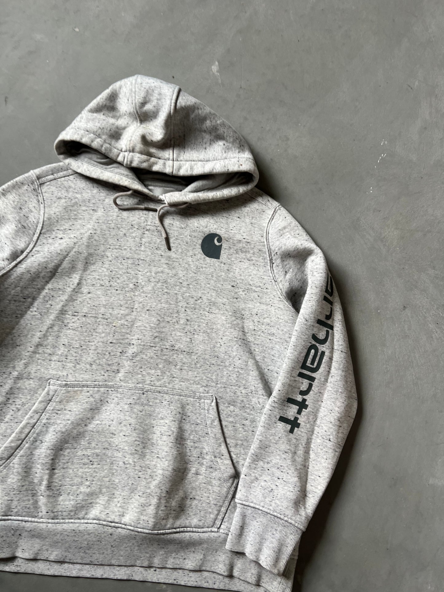 Vintage Grey Carhartt Hoodie - L