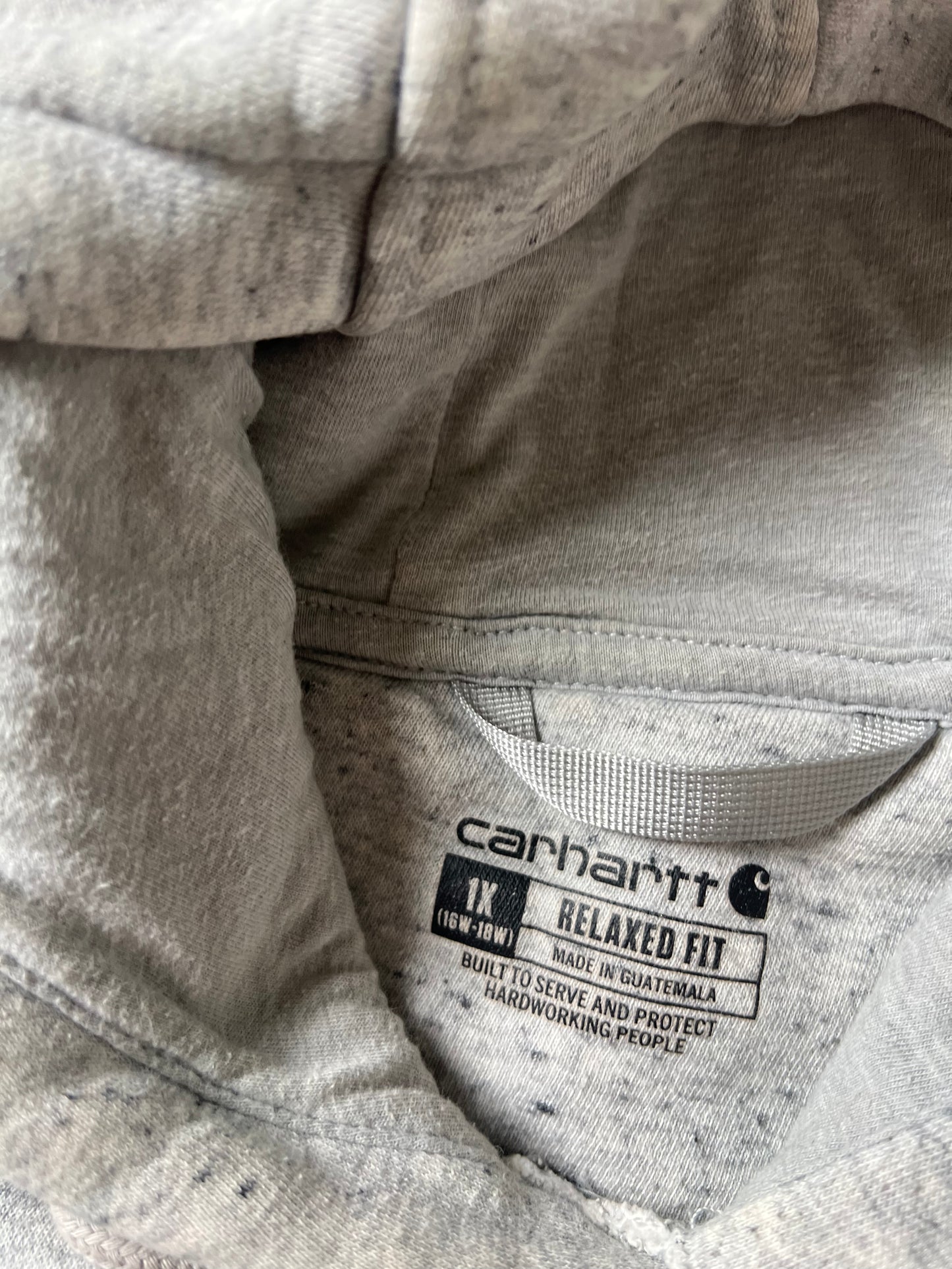 Vintage Grey Carhartt Hoodie - L
