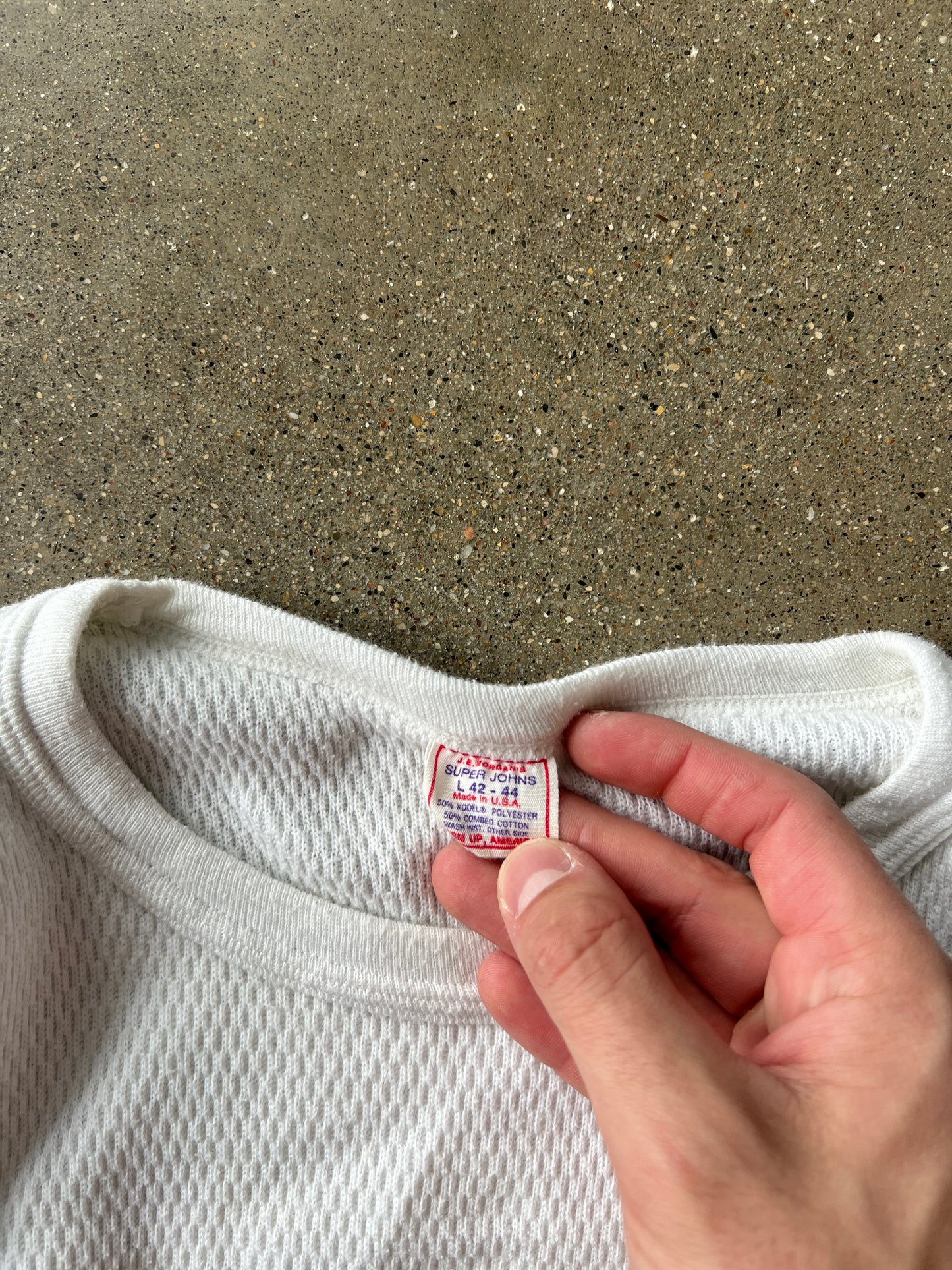 Vintage 90s Thermal Longsleeve Shirt - L