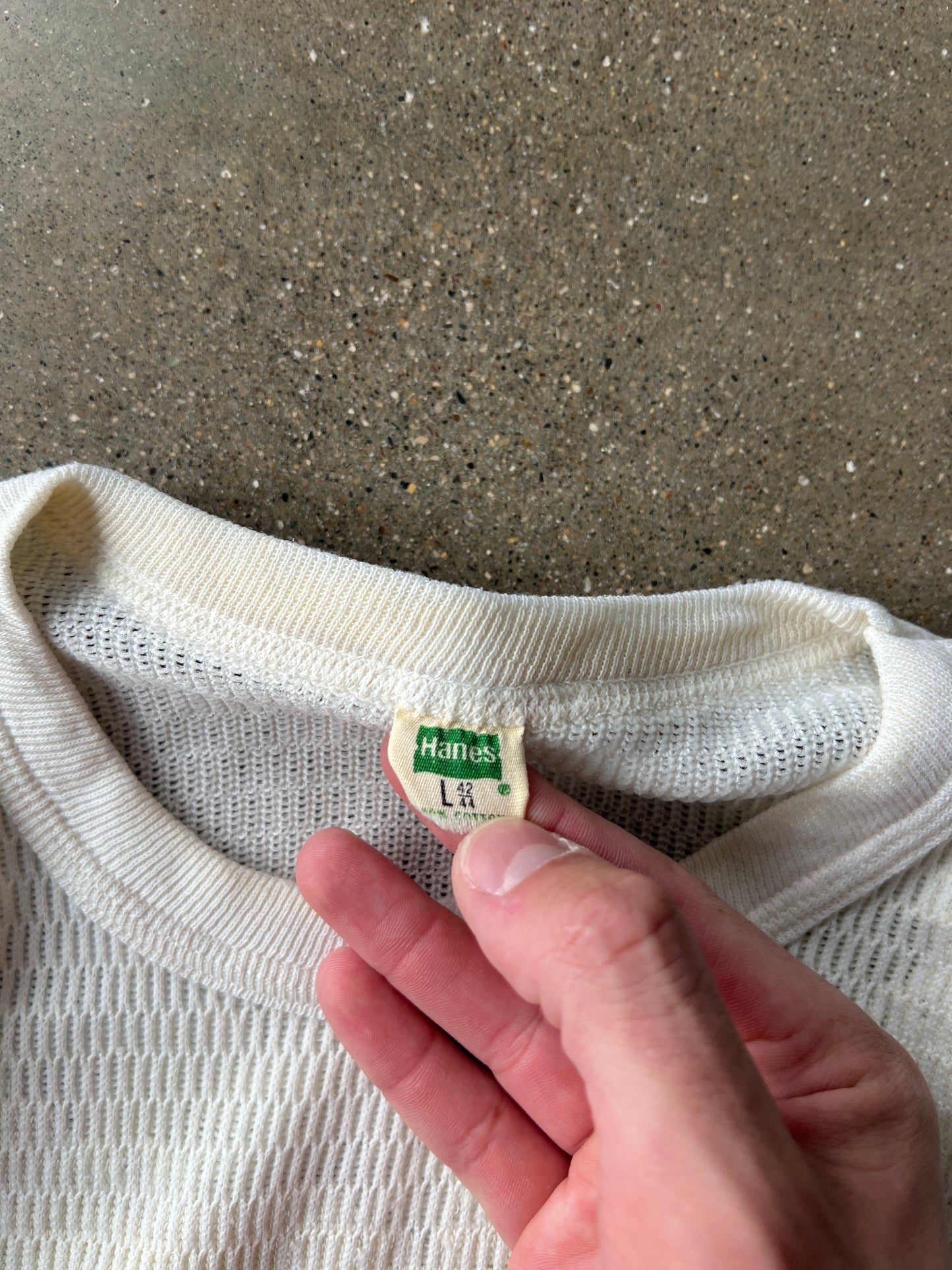 Vintage 90s Thermal Longsleeve Shirt - L