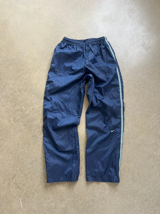 Vintage Navy Blue Stripped Nike Track Pants - L