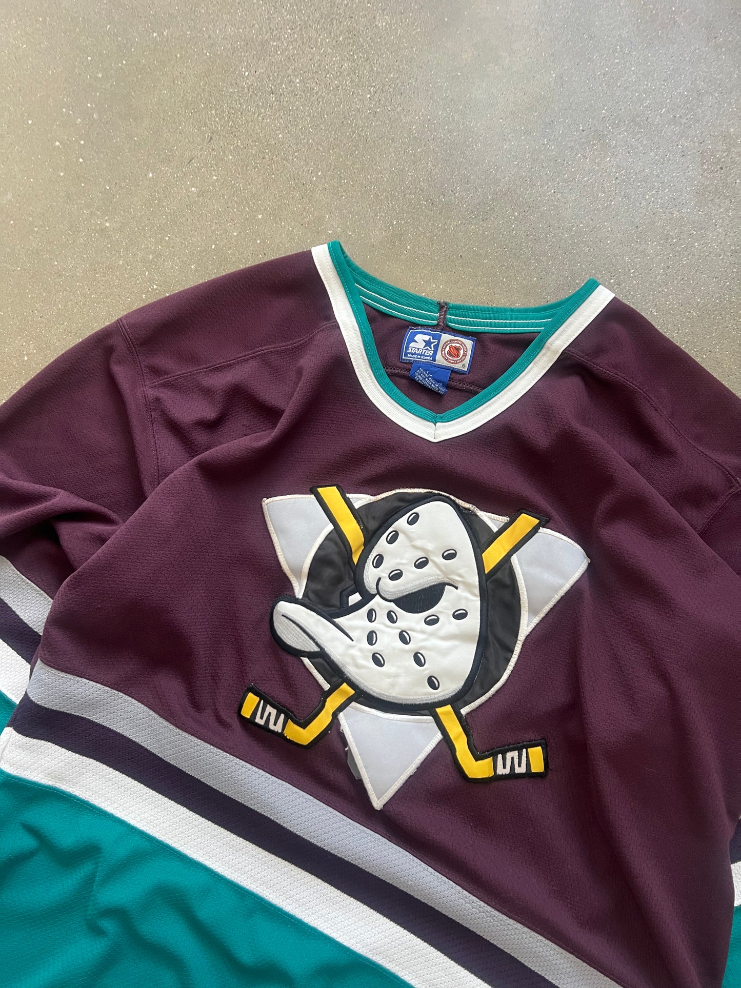 Vintage Mighty Ducks Starter  Hockey Jersey - L