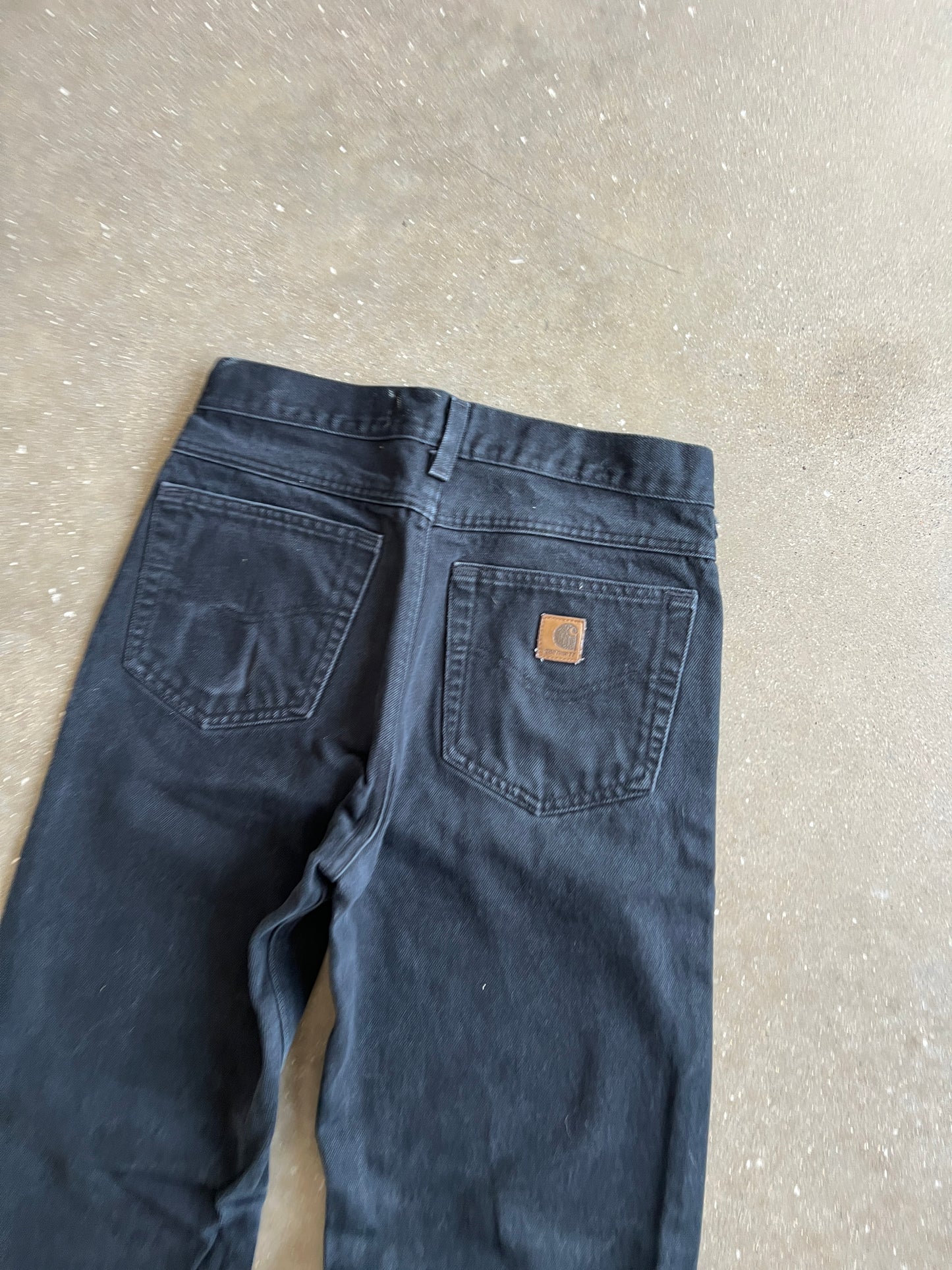 Vintage Black Denim Carhartt Pants - 31x32