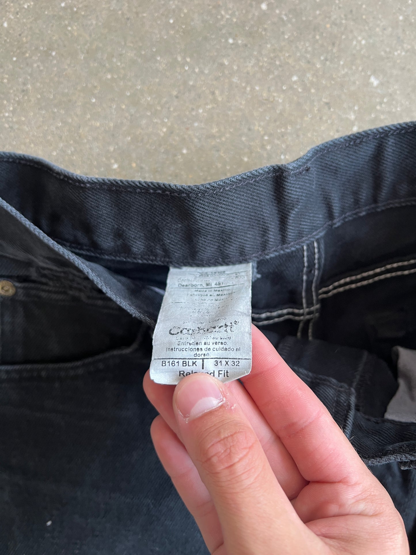 Vintage Black Denim Carhartt Pants - 31x32
