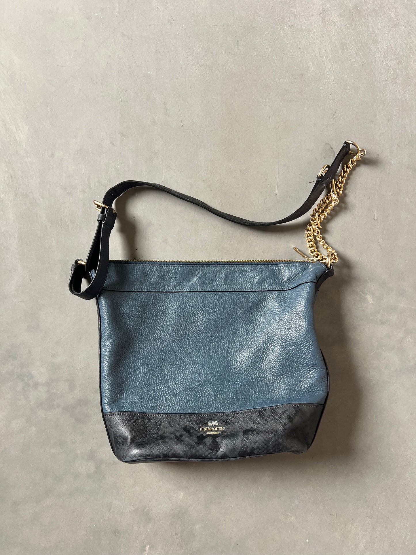 Dark Blue Vintage Coach Hand Bag