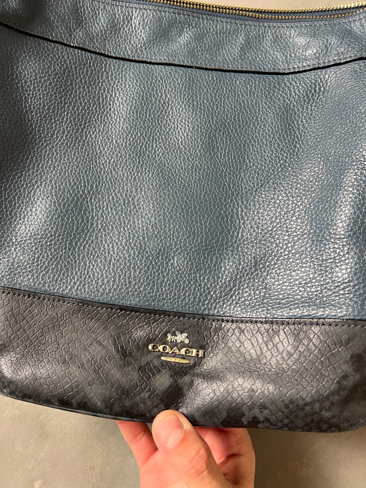 Dark Blue Vintage Coach Hand Bag