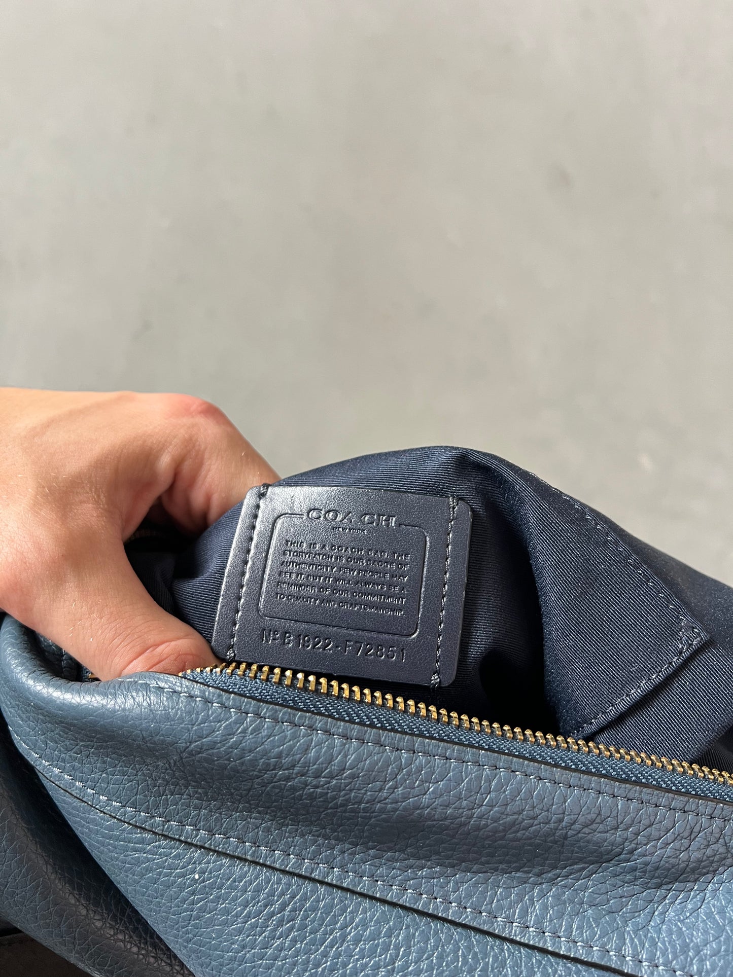 Dark Blue Vintage Coach Hand Bag