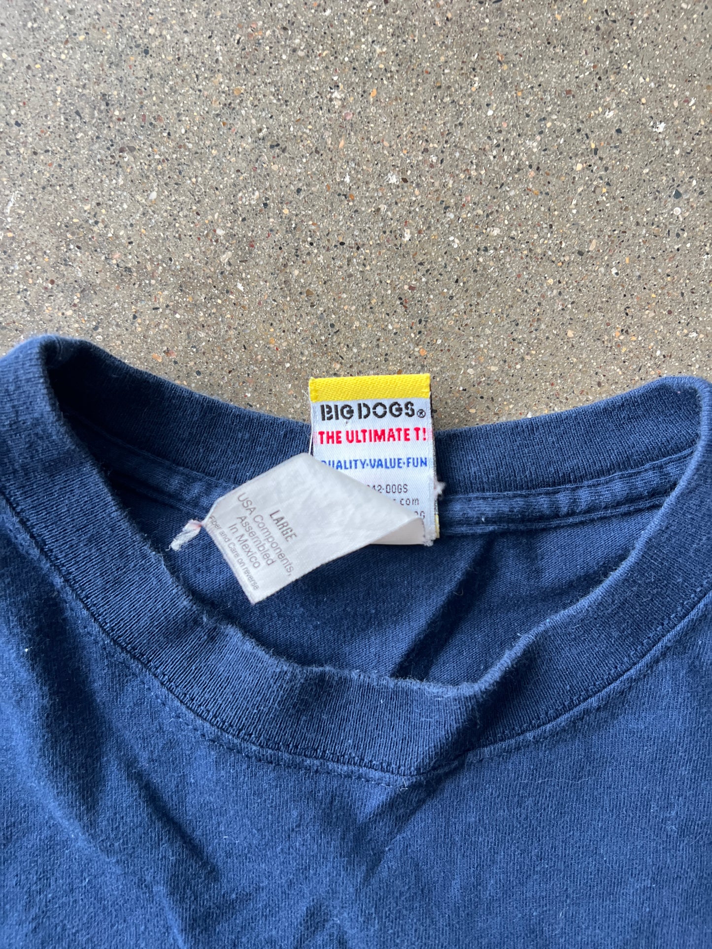 Vintage Navy Blue Big Dogs Shirt - XL