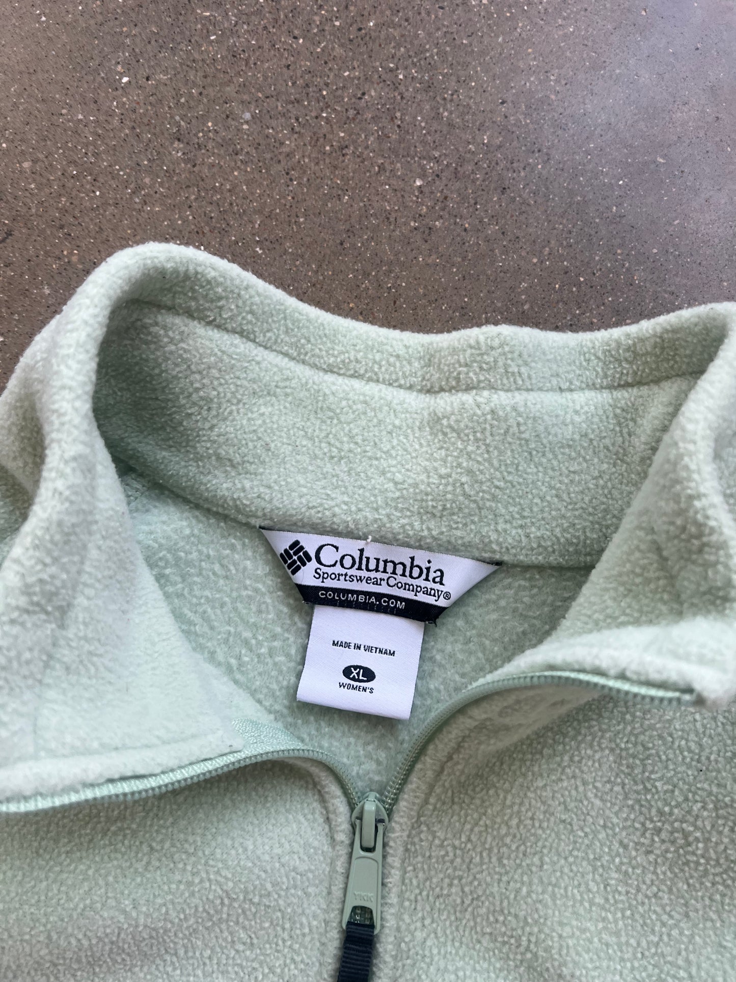 Vintage Light Green Columbia Fleece - XL